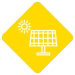 Icône panneaux solaires color